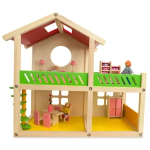 1 Bedroom Wooden Toy House 18.5 Inches