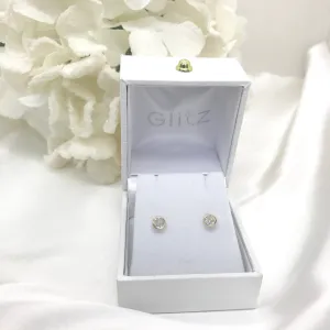 14k Yellow Gold Bezel Set CZ Baby Screw backs