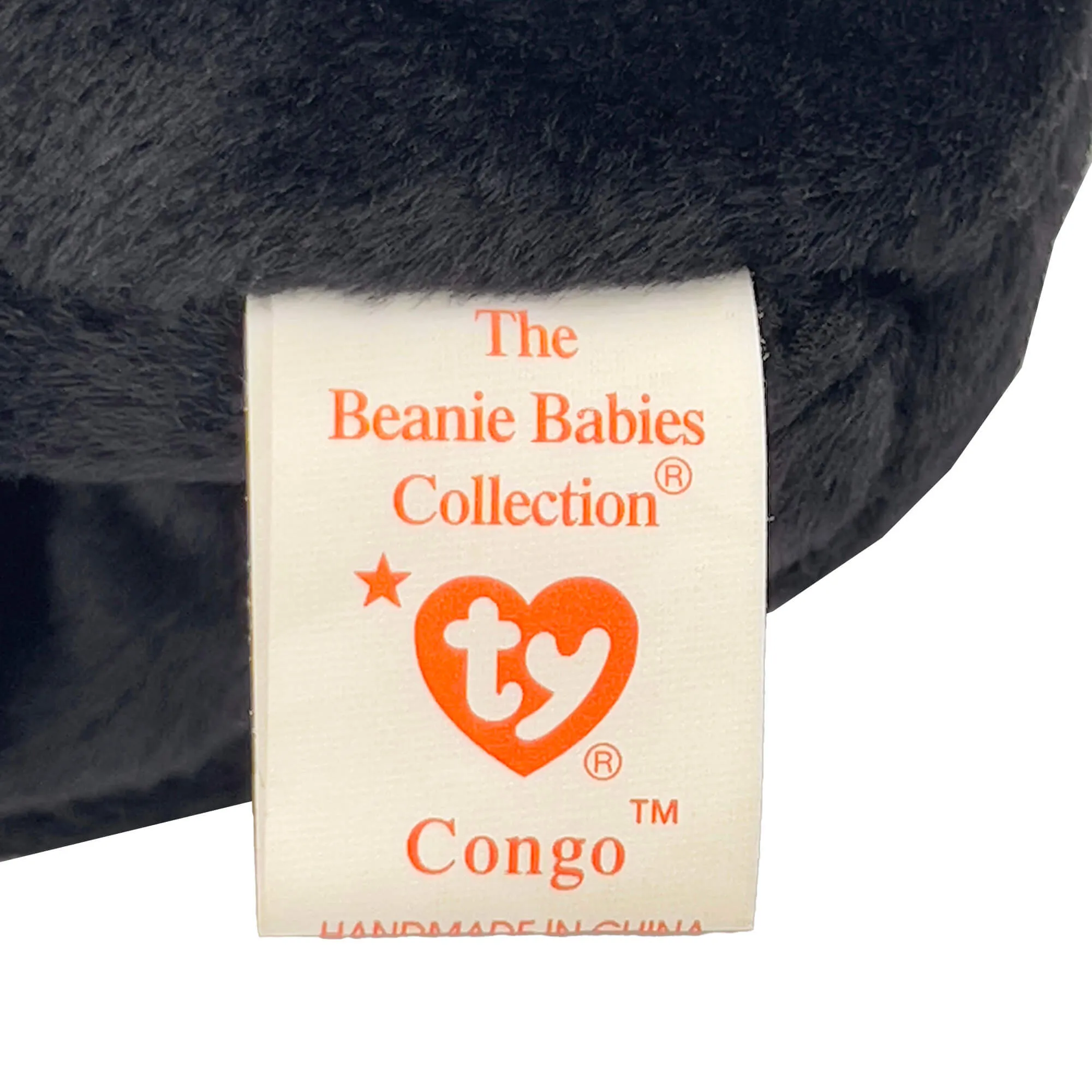 1996 Ty Congo Black Gorilla Plush Stuffed Toy - Original Beanie Babies Collection