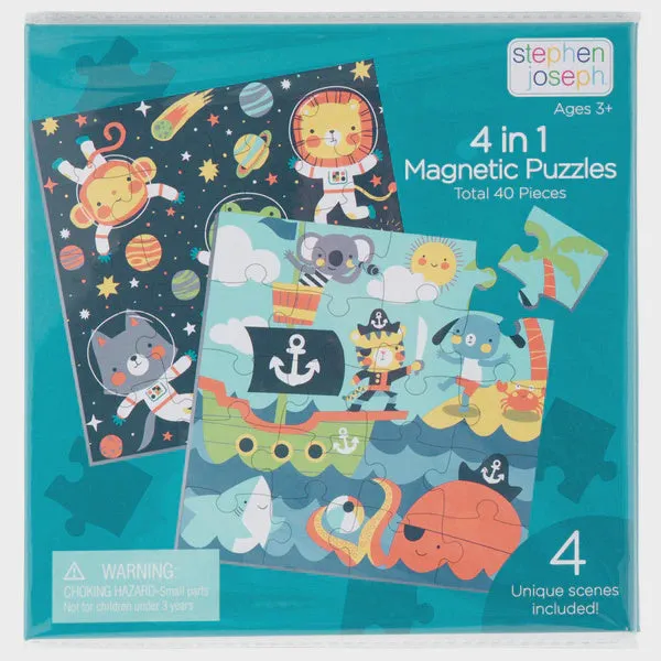 4 IN 1 Magnetic Puzzle Book- Boy