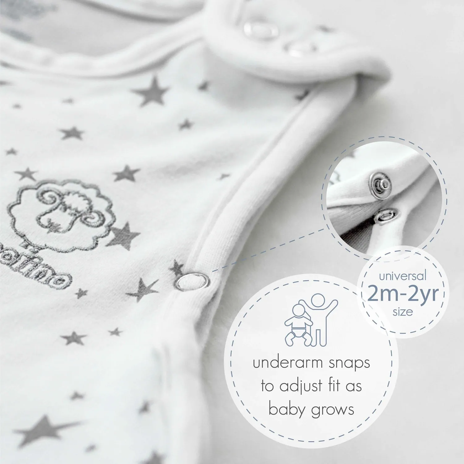 4 Season® Ultimate Baby Sleep Bag, Merino Wool & Organic Cotton, 2 Months - 2 Years, Palms