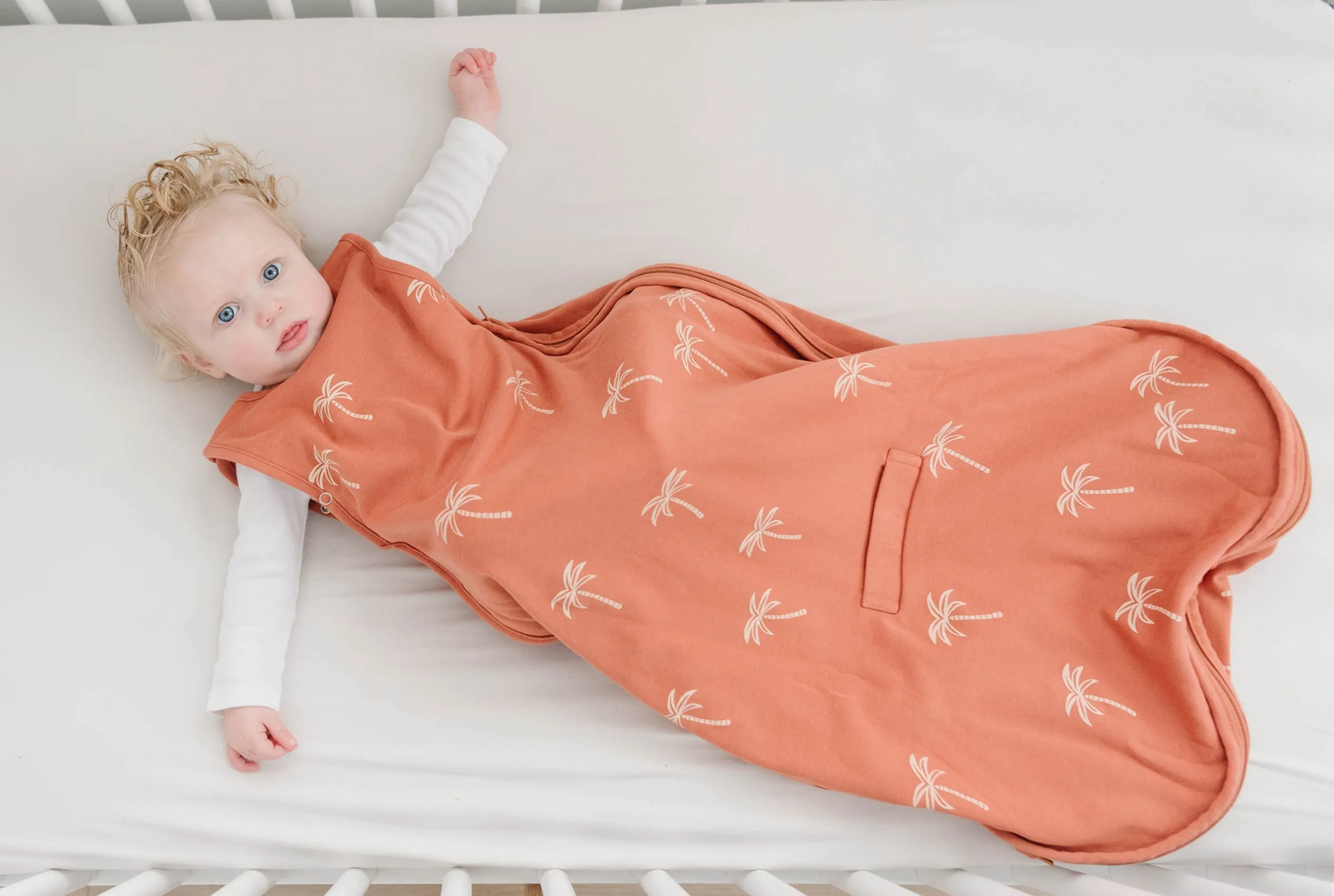 4 Season® Ultimate Baby Sleep Bag, Merino Wool & Organic Cotton, 2 Months - 2 Years, Palms