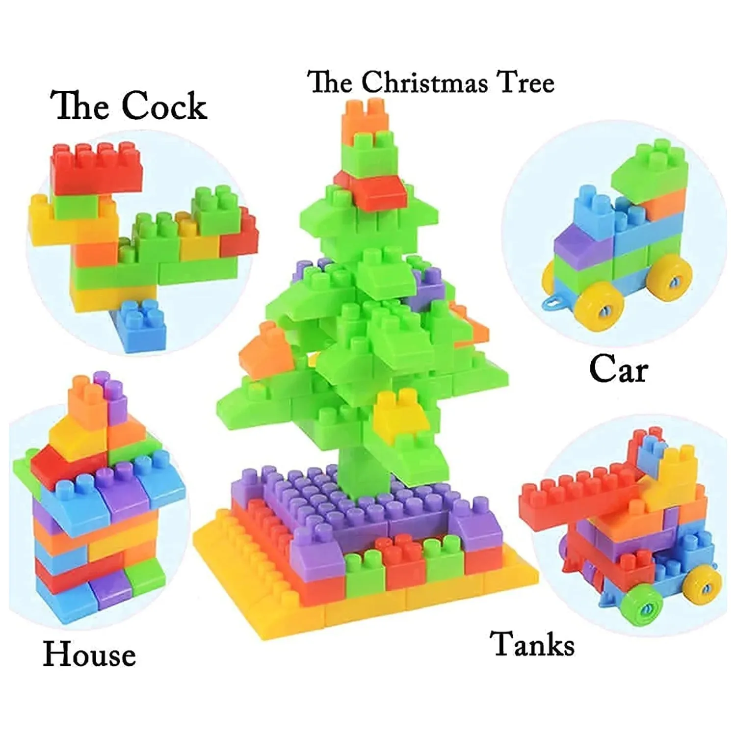 4627 A Building Blocks 60 Pc widely used by kids and children for playing and entertaining purposes among all kinds of household and official places etc.