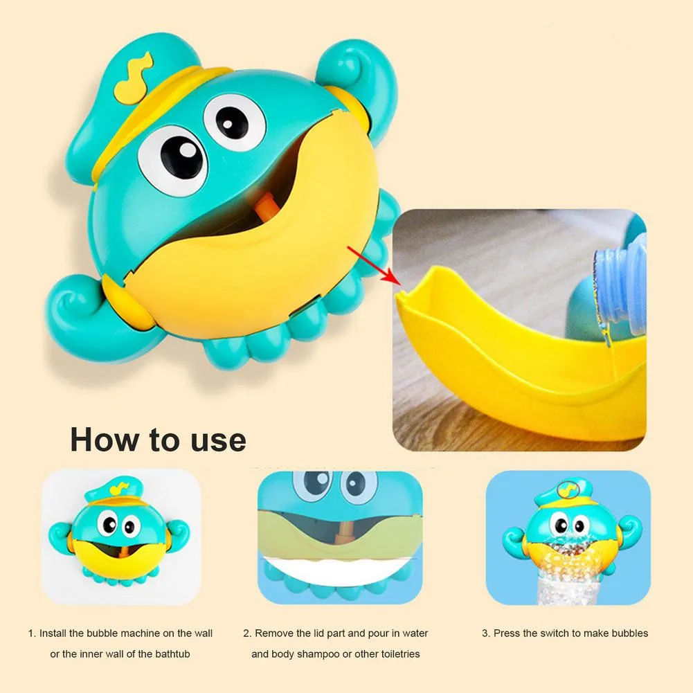 Baby Bath Automatic Bubble Blower Octopus Music Toy