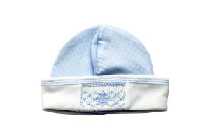 Baby Boy's Blue Jacquard Hand Smocked Hat