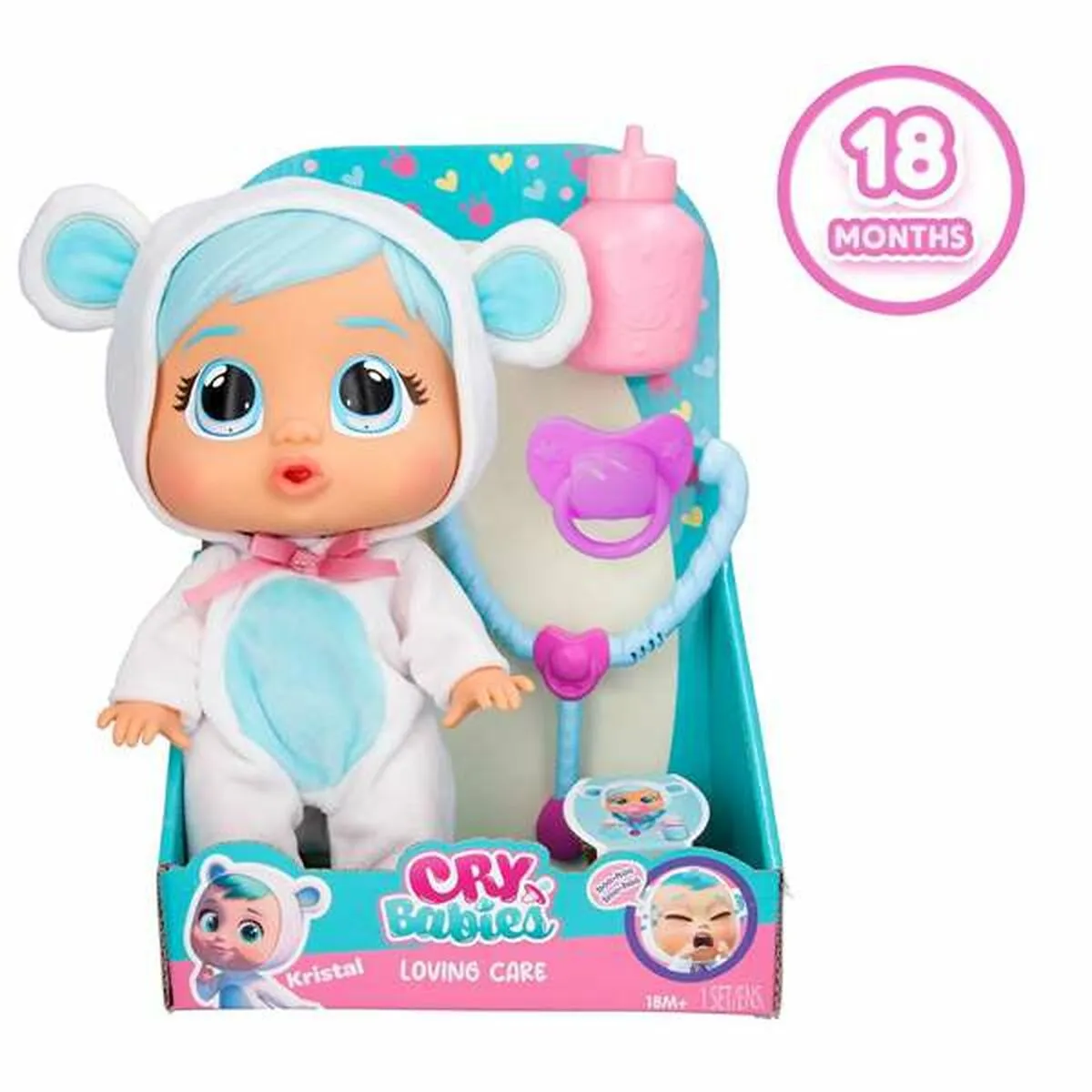 Baby Doll Cry Babies IMC Toys Kristal Loving Care 26 cm