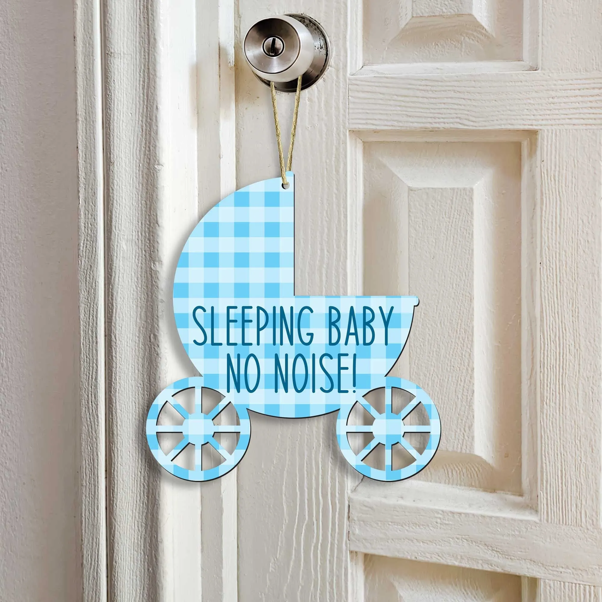 Baby Nap Time Doorbell Sign - Baby Sleeping Sign - Do Not Disturb Door Sign - Do Not Disturb Sleeping Sign - Baby Shower Gift 961050