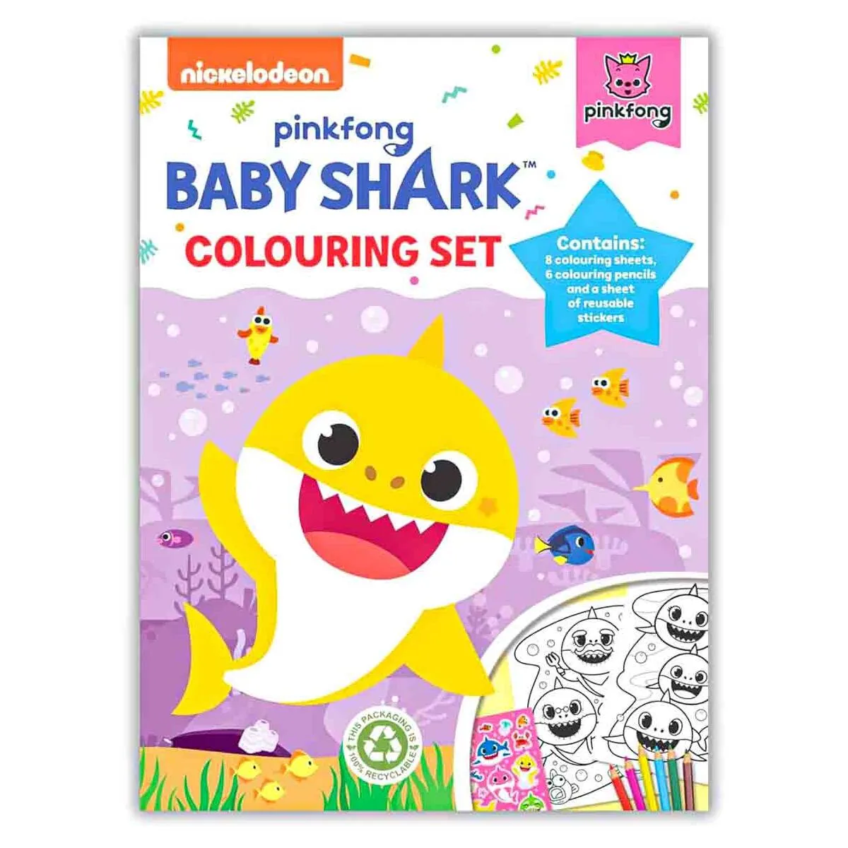 Baby Shark Colouring Set