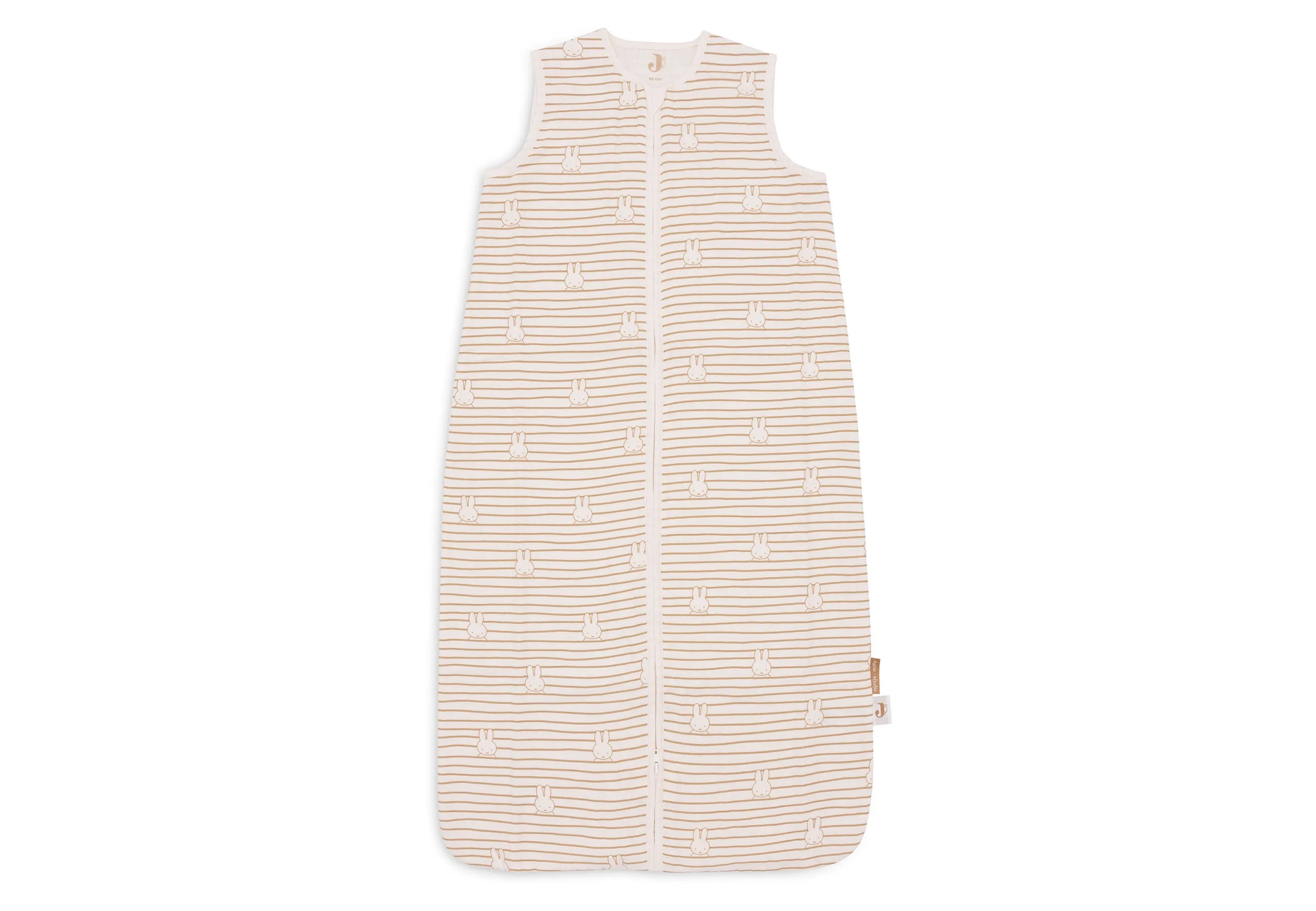 Baby Sleeping Bag Muslin 110cm Miffy Stripe - Biscuit