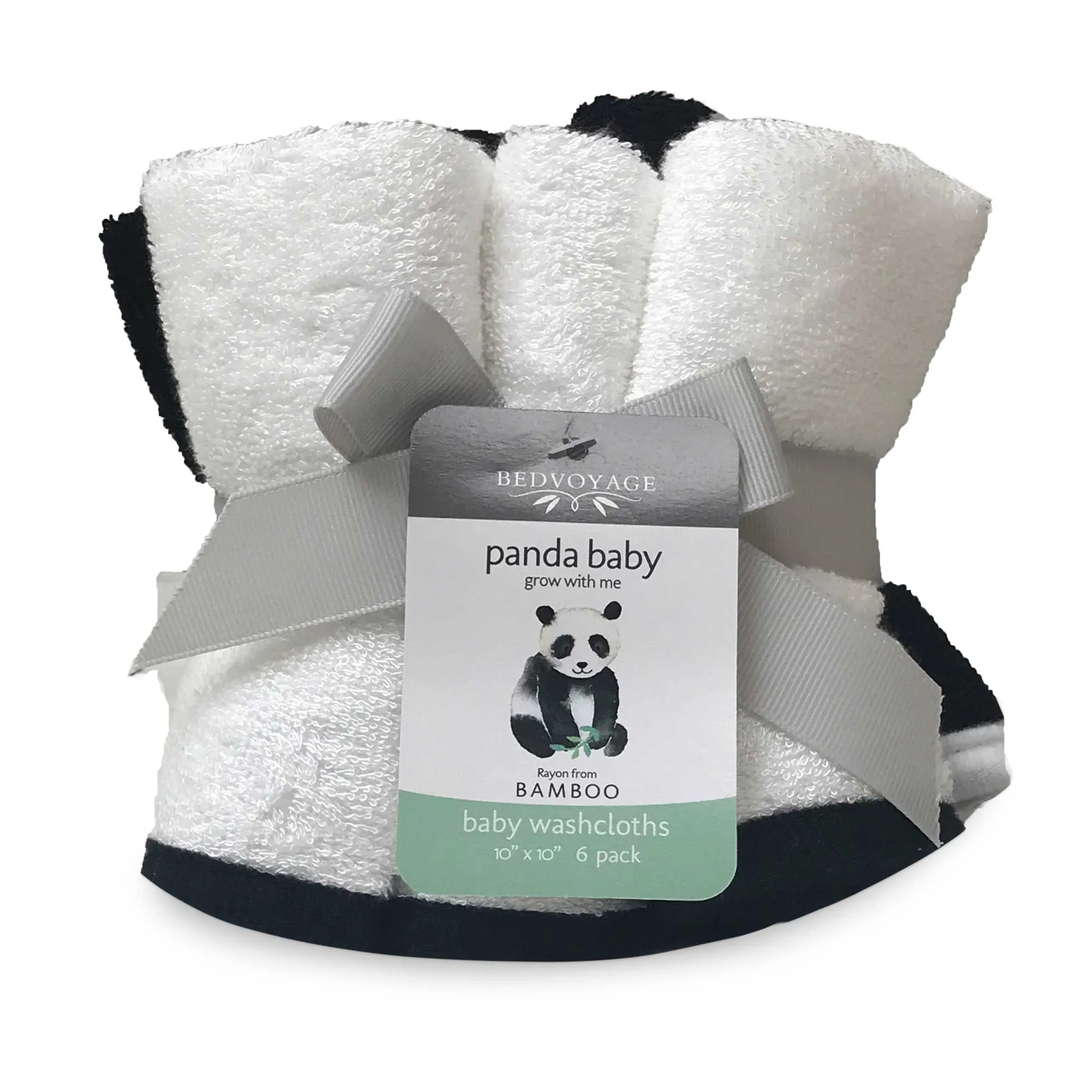 Bamboo Baby Bath Essential Set 8-pk - White/Black