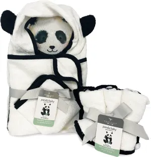 Bamboo Baby Bath Essential Set 8-pk - White/Black