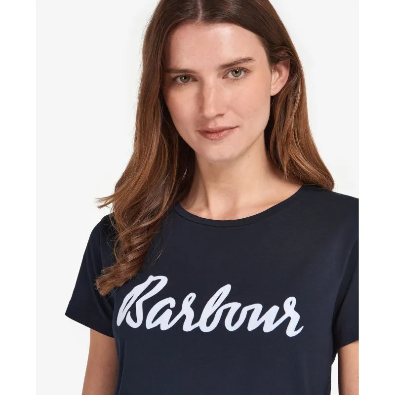 Barbour Otterburn Ladies T-Shirt - Navy/White