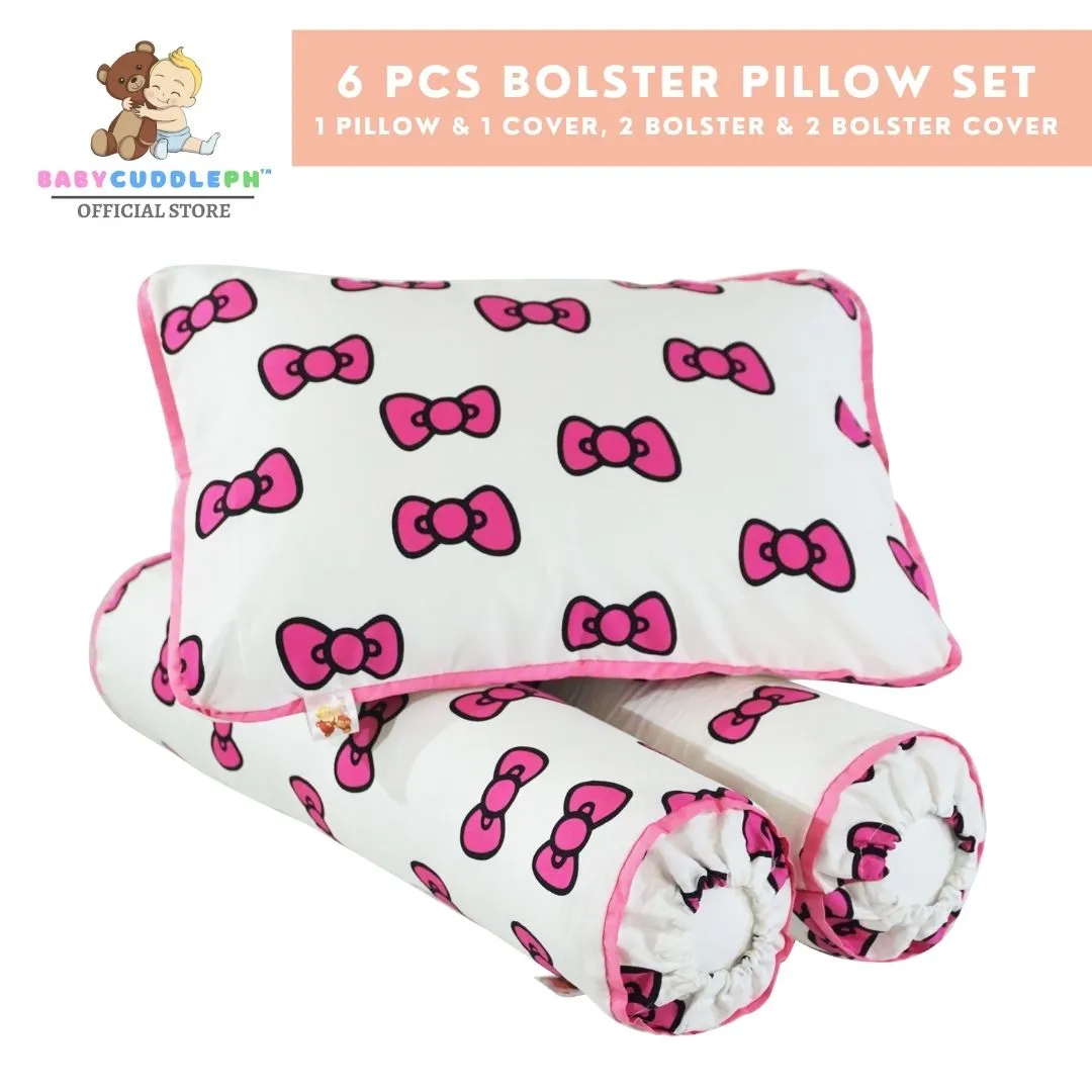 Big Pink Ribbons - Babycuddleph Bolster Pillow Set