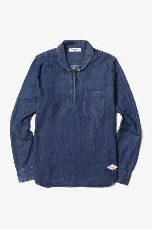 Blacksmith - Quarter Zip Shawl Shirt - Indigo