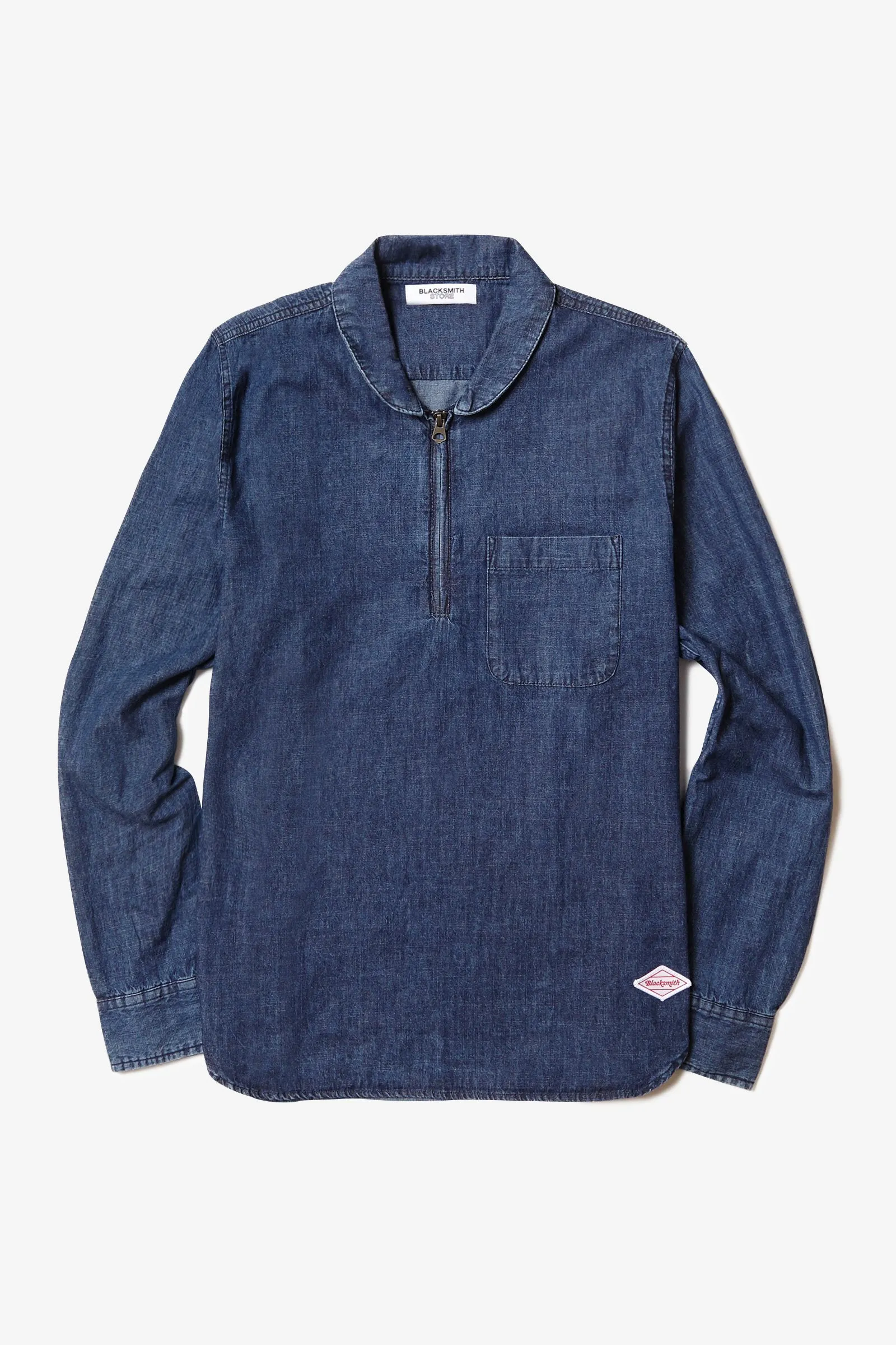 Blacksmith - Quarter Zip Shawl Shirt - Indigo