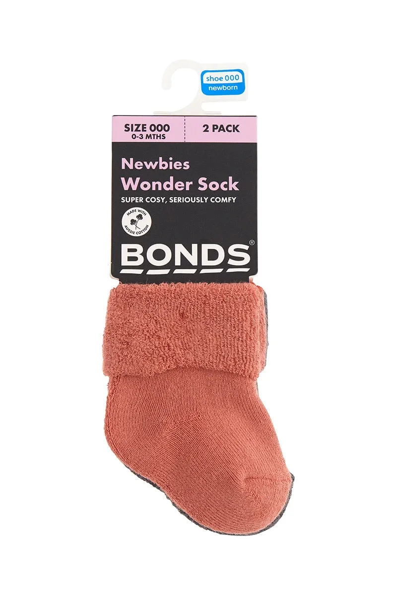 Bonds Baby Newbies Wondersocks 2 Pack - Dawn Patrol/Iso Grey