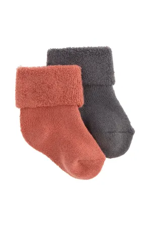 Bonds Baby Newbies Wondersocks 2 Pack - Dawn Patrol/Iso Grey