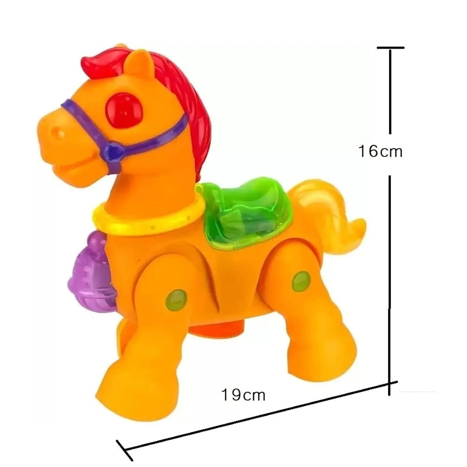 Electric Light & Music Walking Robot Along Horse Toy