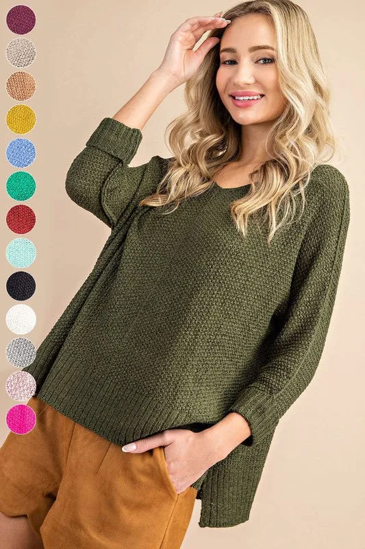 Elsa Crew Neck Knit Sweater