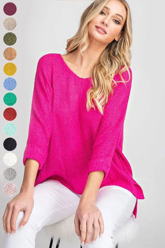 Elsa Crew Neck Knit Sweater