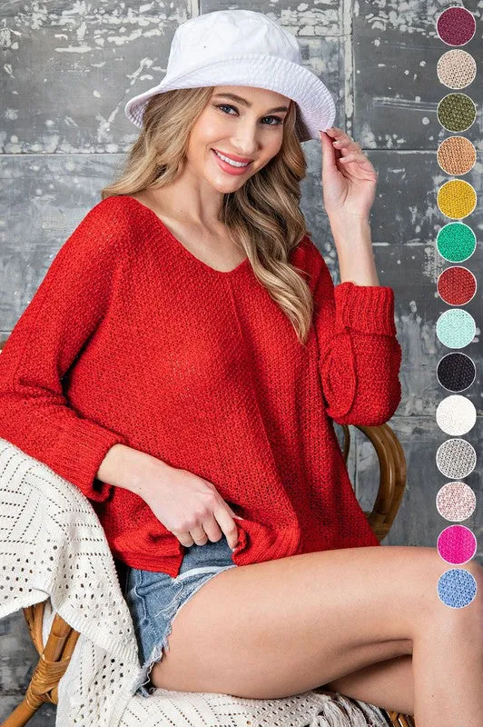 Elsa Crew Neck Knit Sweater