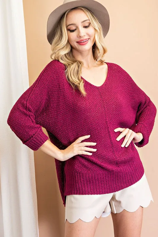 Elsa Crew Neck Knit Sweater