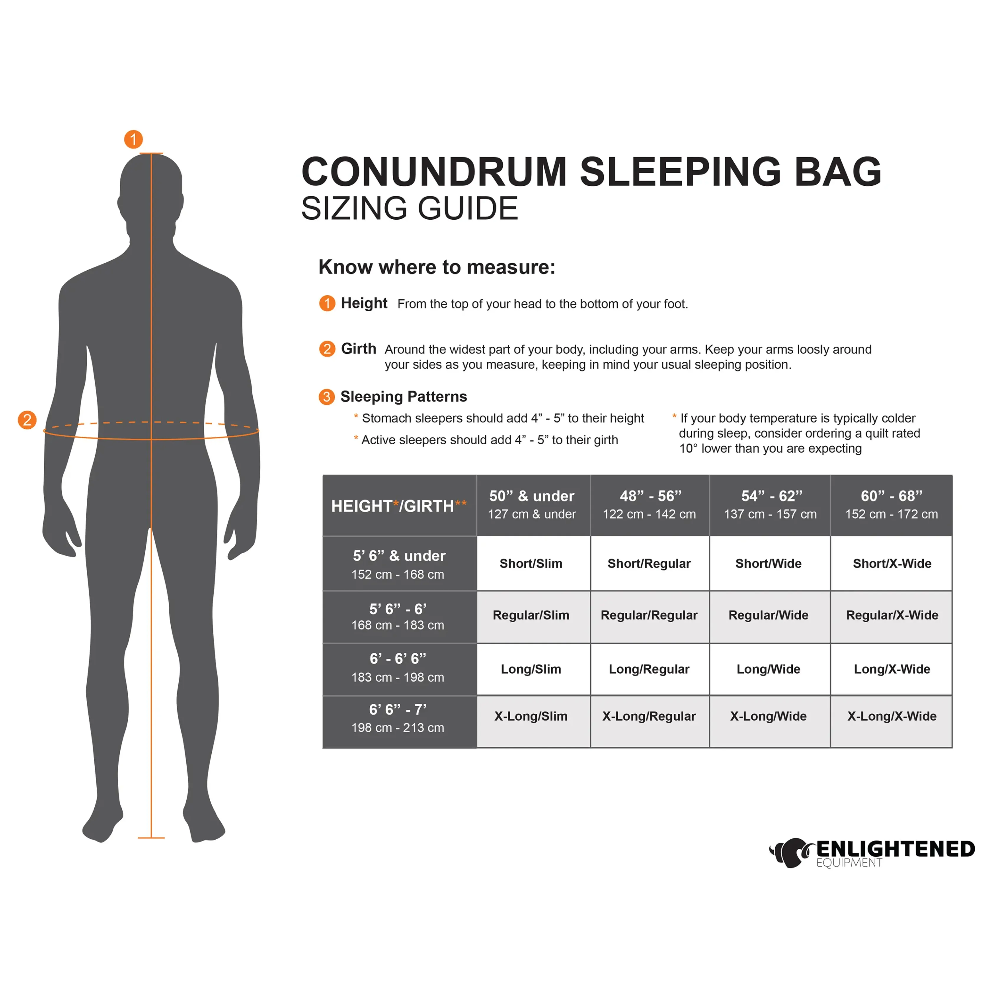 Enlightened Equipment - Conundrum Sleeping Quilt (0/-17C) 850 Fill