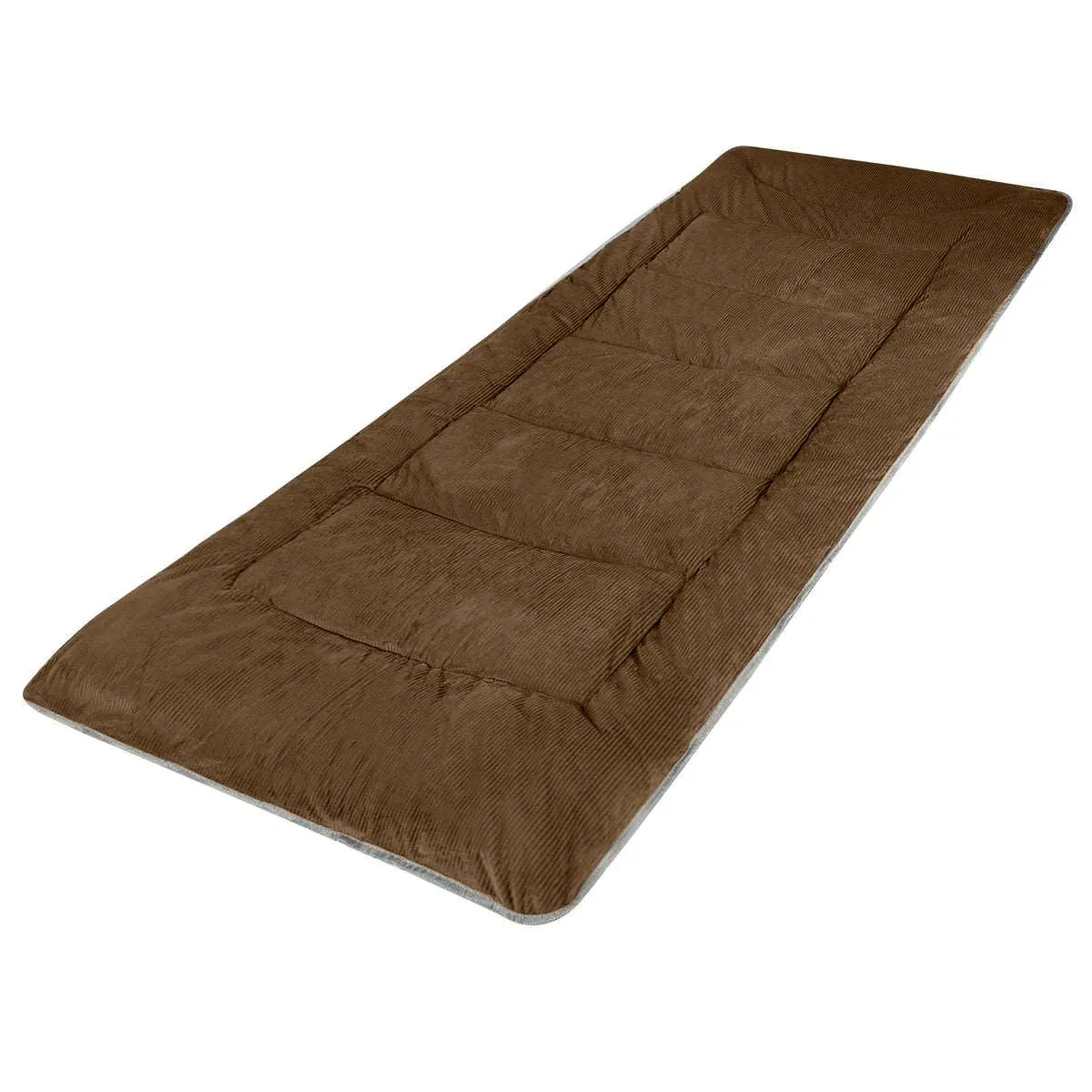 Extra Thick Folding Cot Pad, Soft Rabbit Hair Velvet, Brown Gary