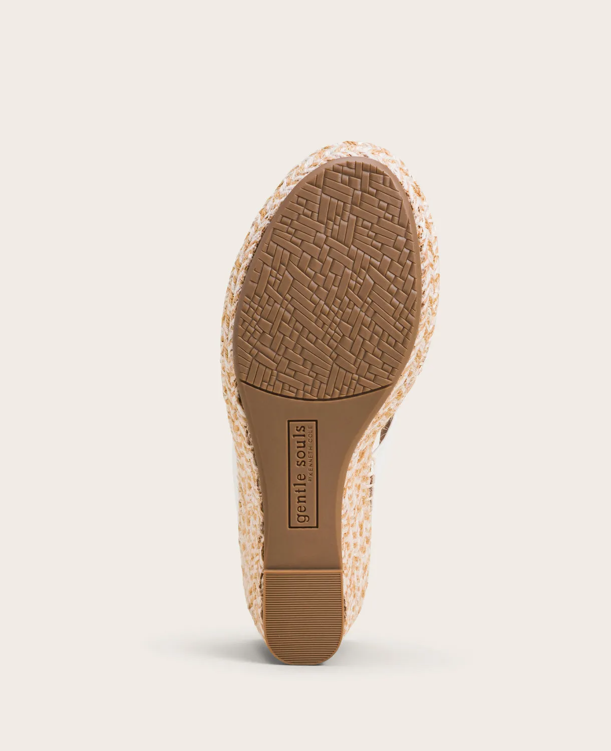 GENTLE SOULS - Charli Leather Woven Espadrille Wedge