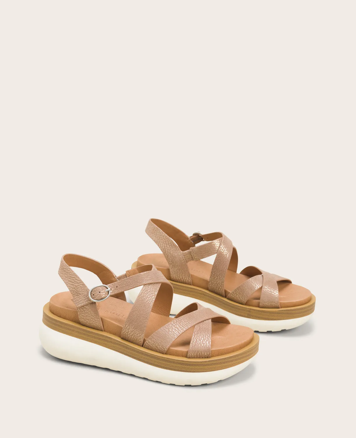 GENTLE SOULS - Reebha Leather Platform Sandal