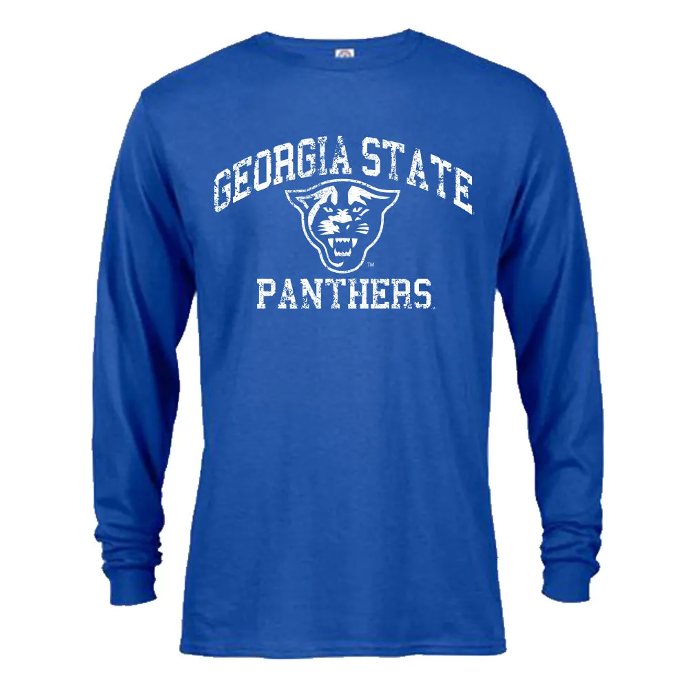 Georgia State Panthers Distressed Retro Long Sleeve T-Shirt