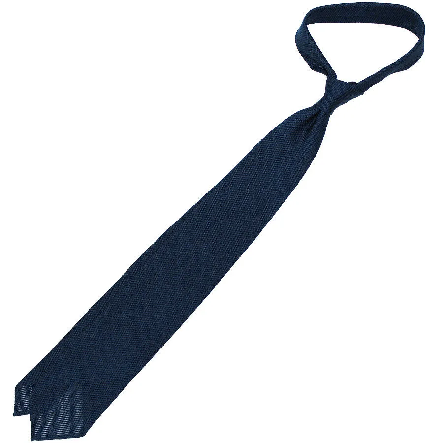 Grenadine / Garza Fina Tie - Navy - Hand-Rolled