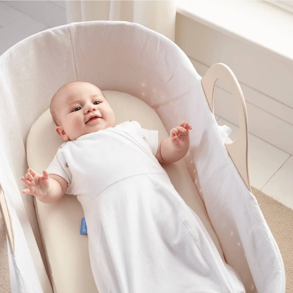 Grobag Newborn Swaddle (Light Weight) - Pure White