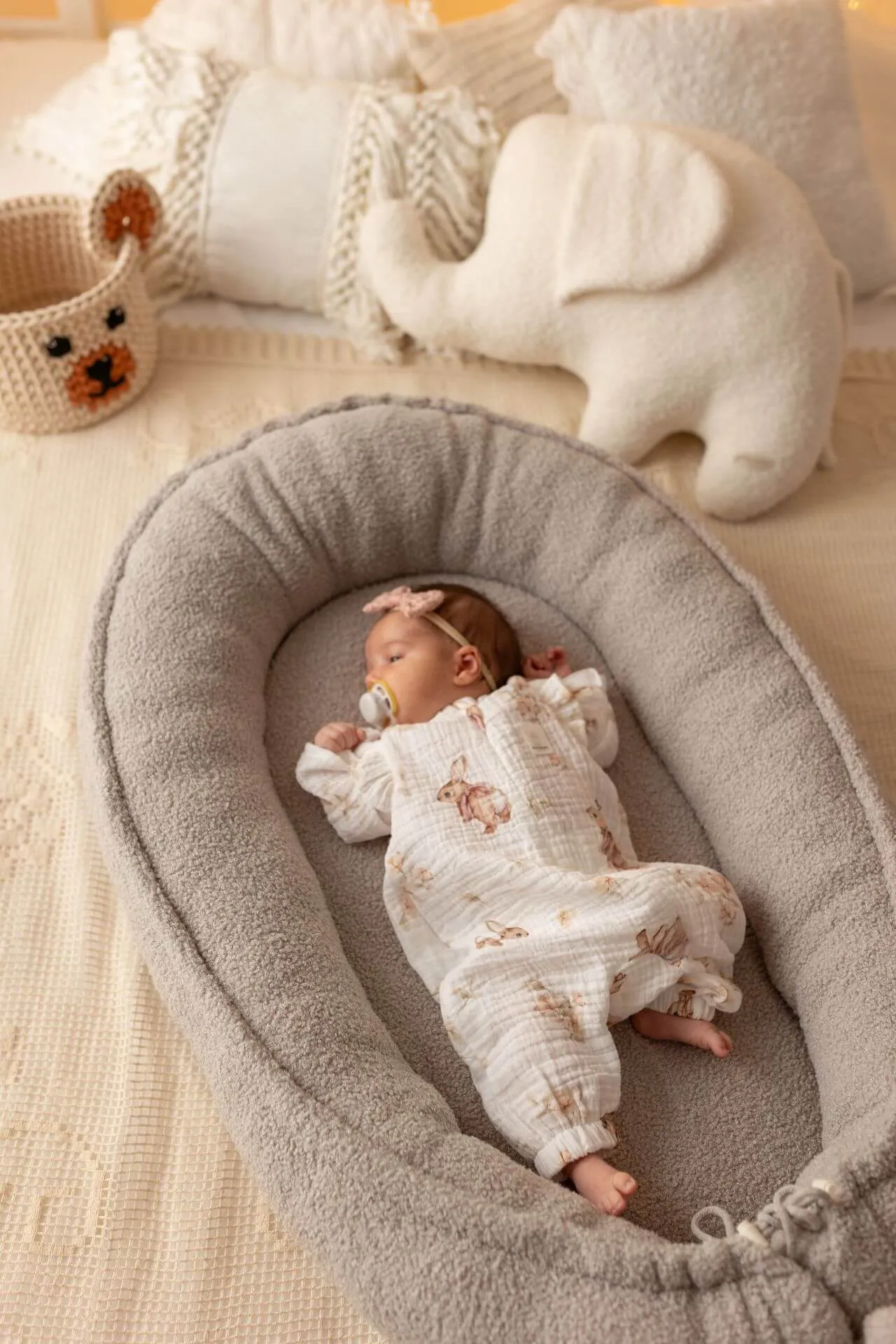 Handmade Bouclé Baby Nest (4 colours)