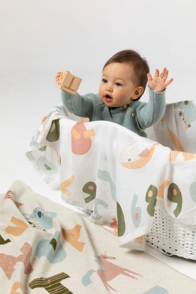 Indus - Baby Swaddle - Alphabet