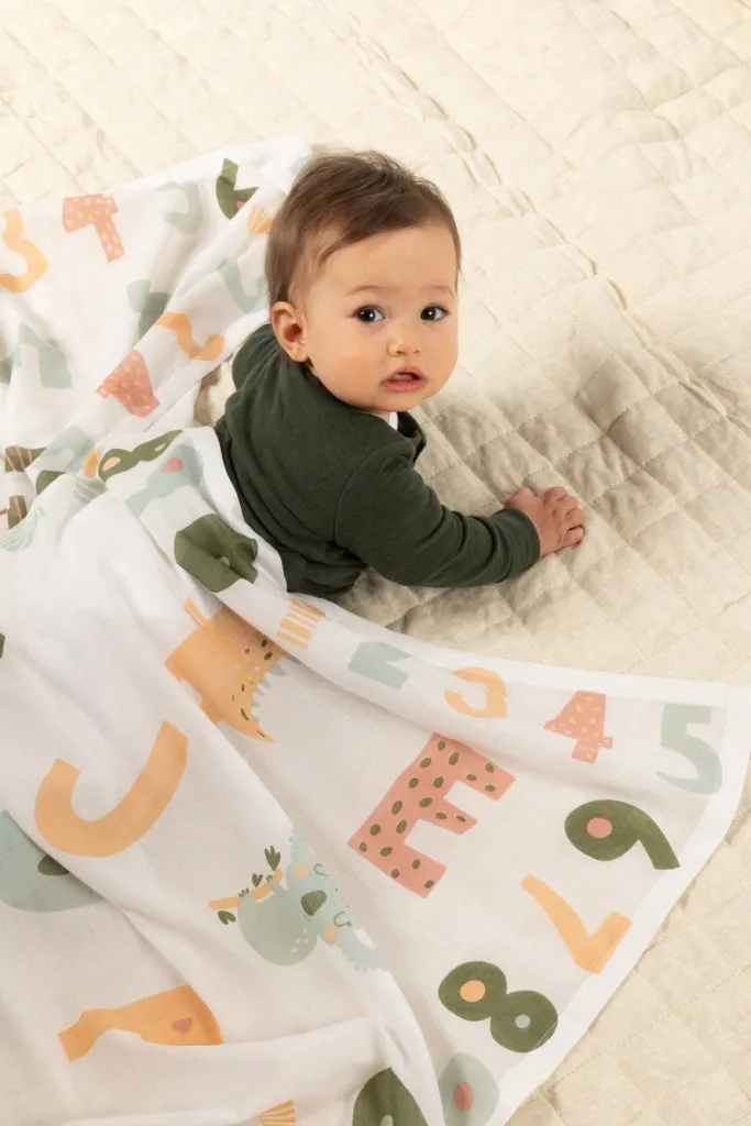 Indus - Baby Swaddle - Alphabet