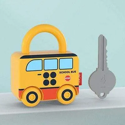 Kids Learning Locks with Keys Educational Preschool Numbers Matching & Counting Montessori Car Toys Teaching Aids Toys Games