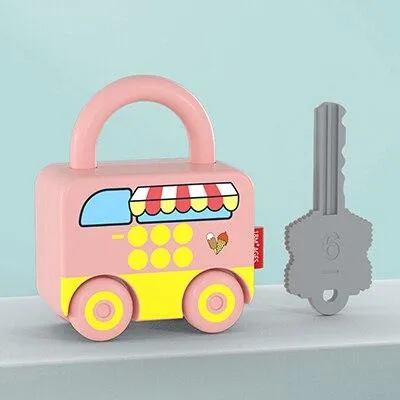 Kids Learning Locks with Keys Educational Preschool Numbers Matching & Counting Montessori Car Toys Teaching Aids Toys Games