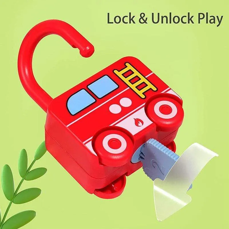 Kids Learning Locks with Keys Educational Preschool Numbers Matching & Counting Montessori Car Toys Teaching Aids Toys Games