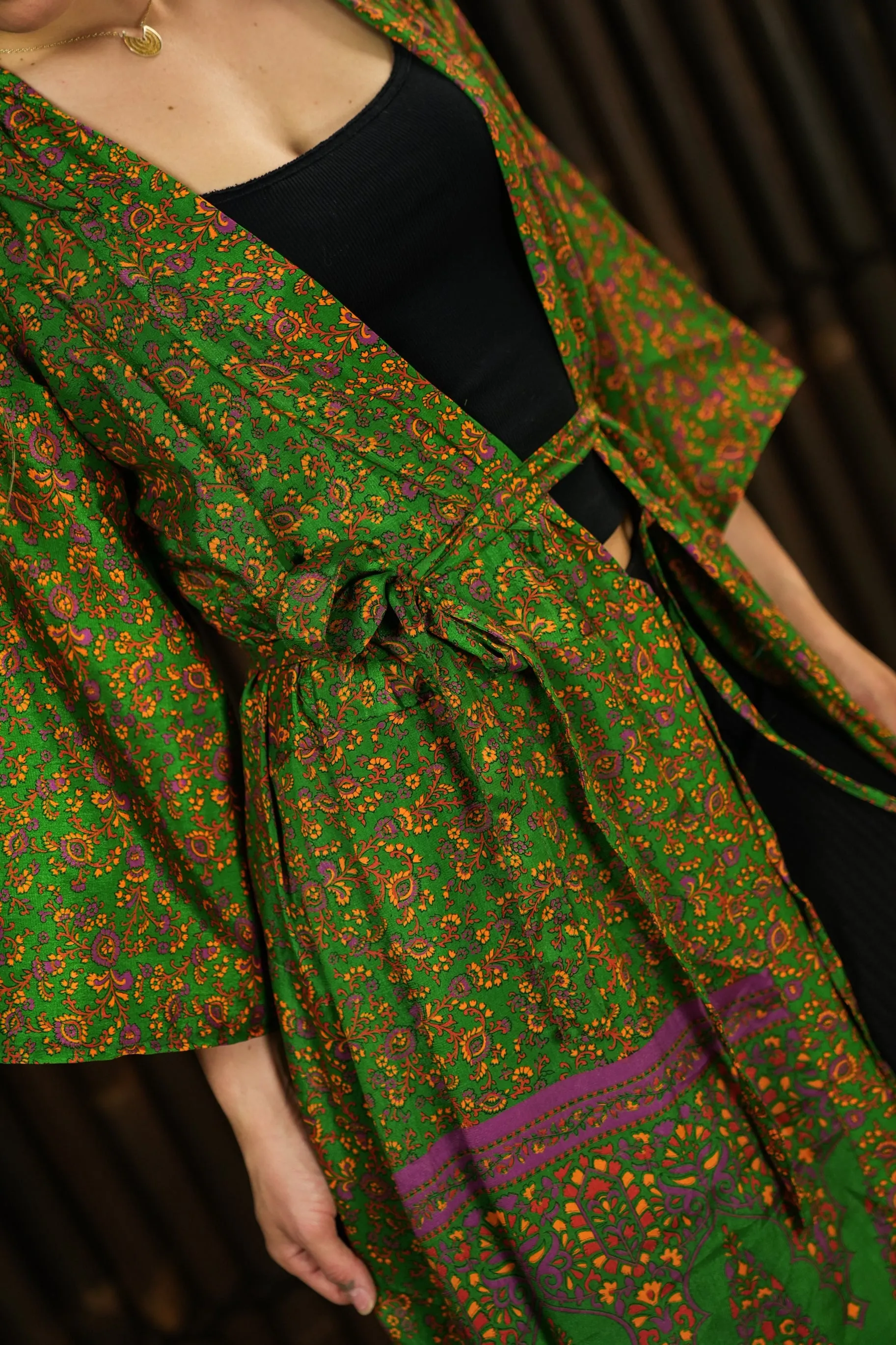 Kimono-inspired Jacket Dress 'Ukiyo' with hood