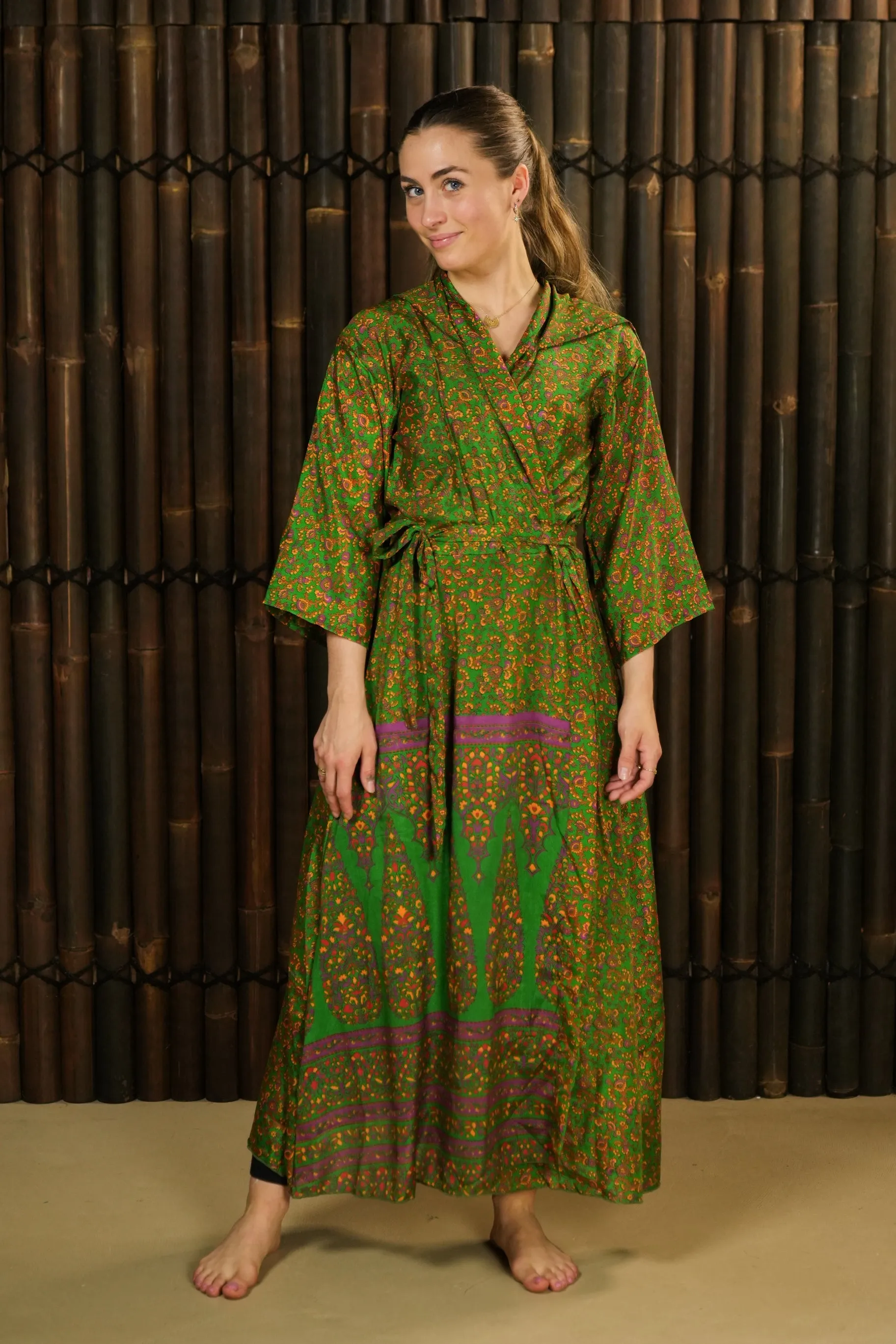 Kimono-inspired Jacket Dress 'Ukiyo' with hood