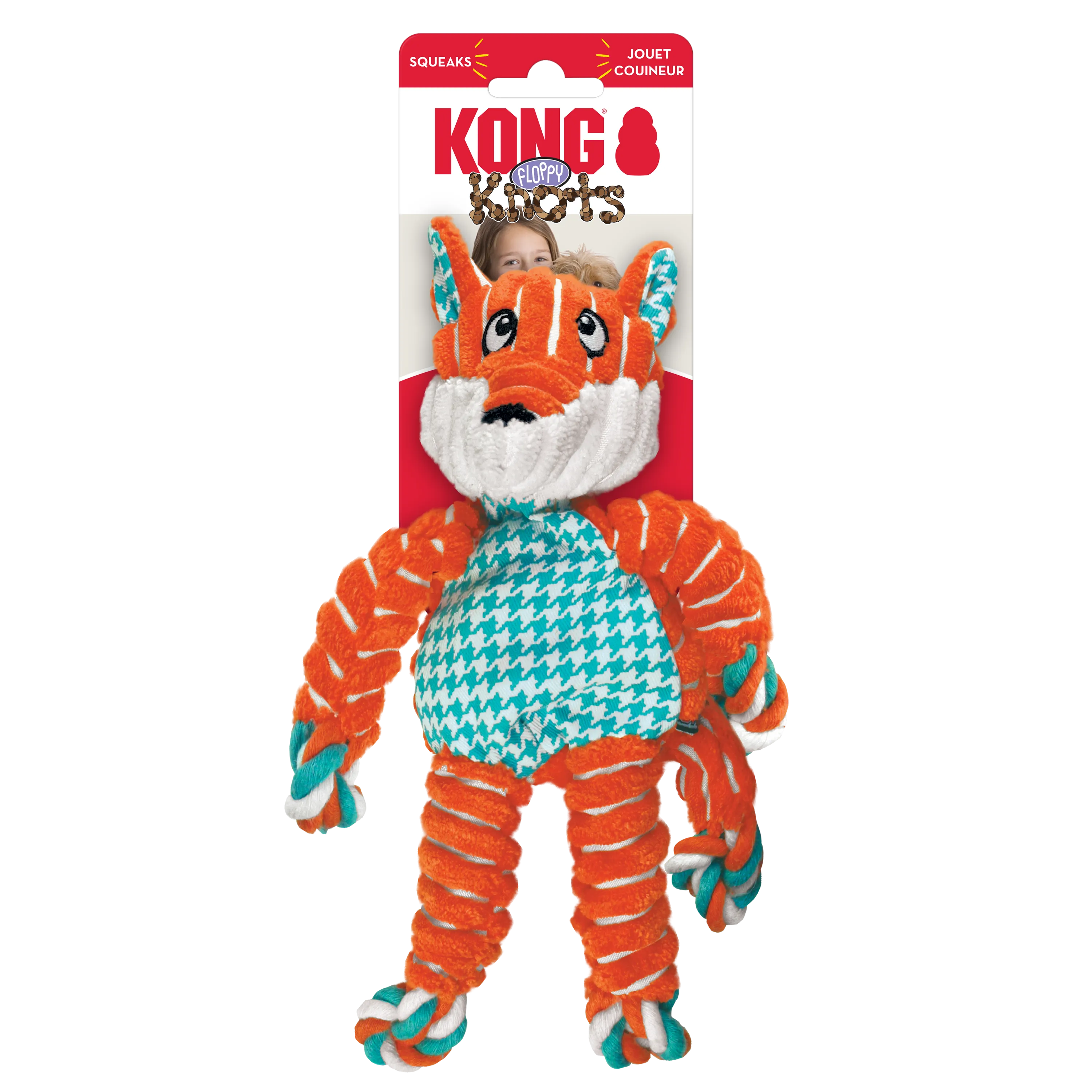 KONG Floppy Knots Fox Dog Toy