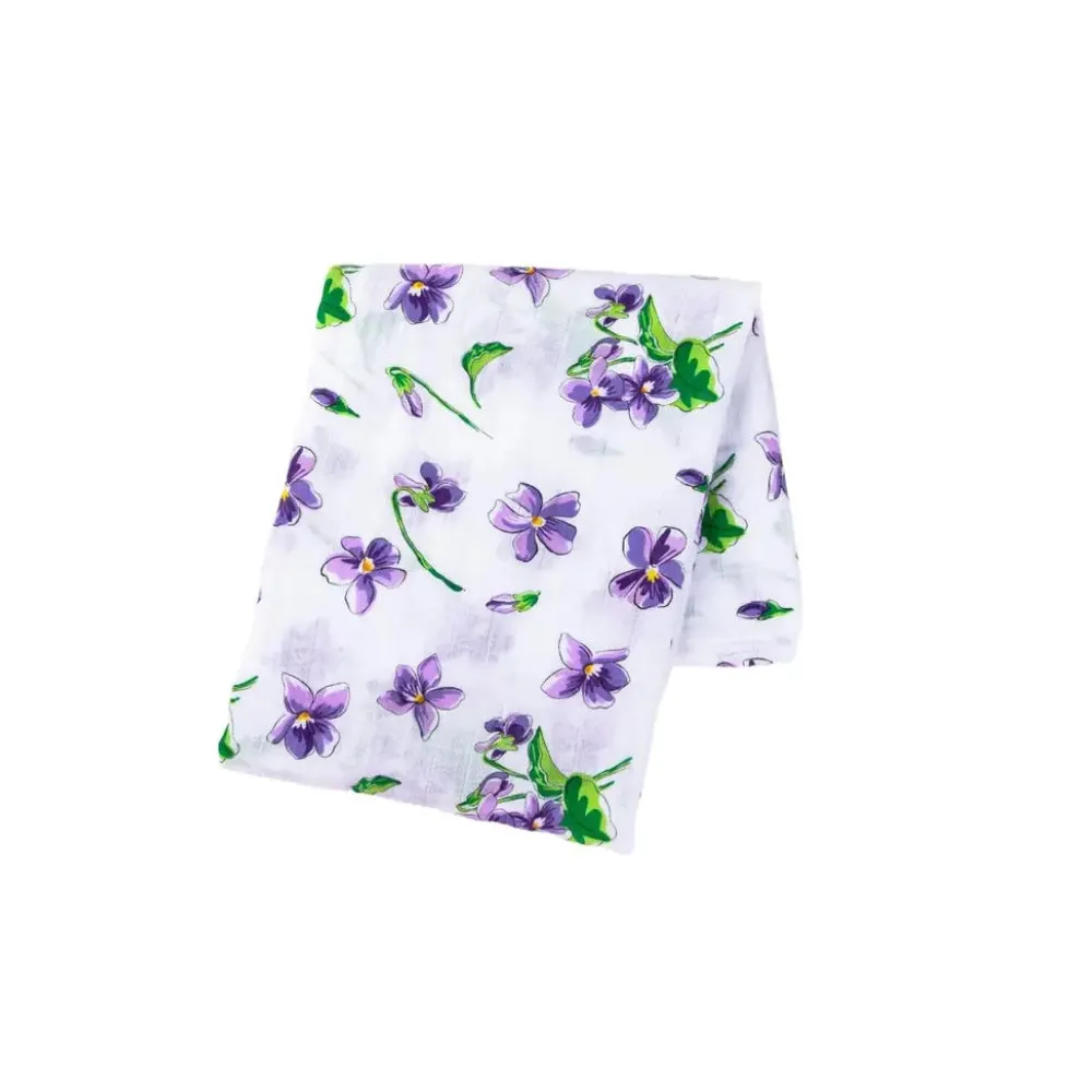 Little Hometown Violet Baby Swaddle Blanket