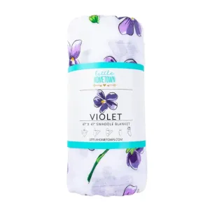 Little Hometown Violet Baby Swaddle Blanket