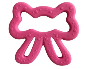 Little Teether Bow Silicone Teething Toy - Raspberry