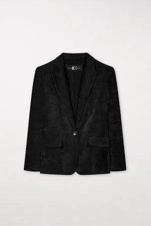 LUISA CERANO Black Corduroy Jacket