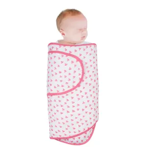 Miracle Blanket Swaddle - CORAL HEARTS