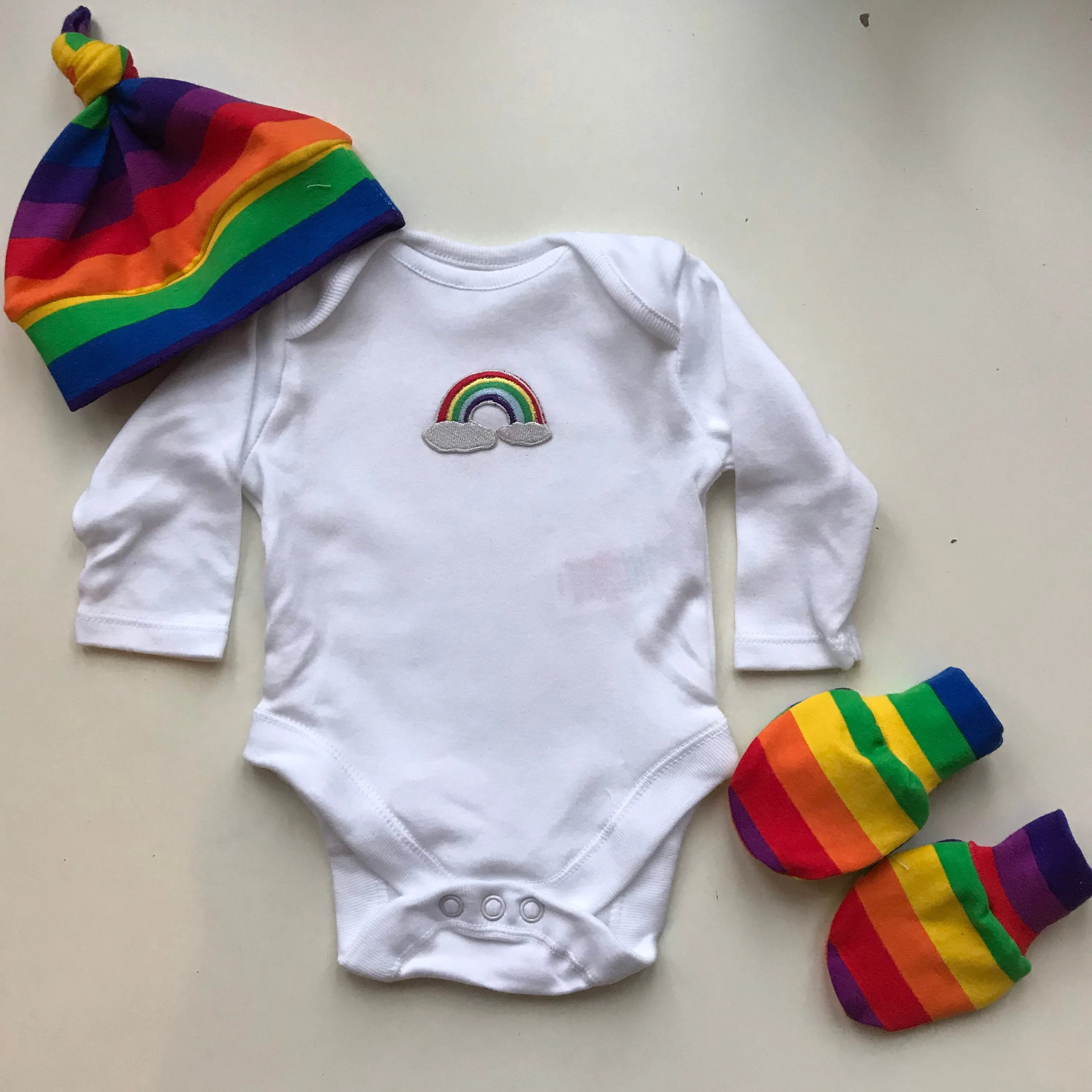 New baby gift rainbow baby set