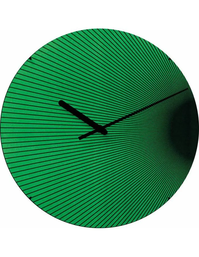 NeXtime Rays Dome Luminous Glass Wall Clock - Glow in the Dark - 13.75 in