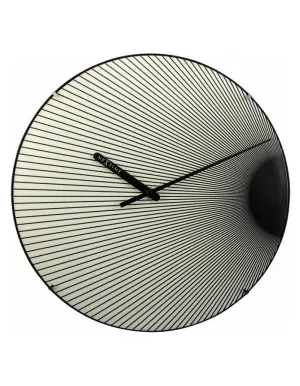 NeXtime Rays Dome Luminous Glass Wall Clock - Glow in the Dark - 13.75 in